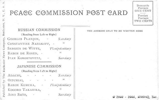 Russo-Japanese Peace Commission

Participating Principals

August, 1905