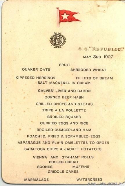 Republic Menu

May 3, 1907