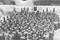 Beer and Wine
bottles empty and full, damaged and intact
scores of cases remain.
