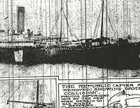 N.Y. Herald, Jan. 26, 1909, 1:1, Notice damage aft of impact zone.